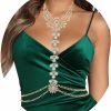 Body Chains | Wriidy Wriidy Rhinestone Body Chain Women Chest Chain Adjustable Crystal Body Jewelry Accessories For Dress