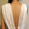 Body Chains | Chicque Chicque Dainty Back Necklaces Rhinestone Body Chains Tassel Wedding Body Jewelry For Women