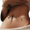 Body Chains | Riymusry Summer Dangle Waist Chain Bikini Navel Piercing Dangle Belly Button Rings Waist Chain Beach Blue Pendant Crystal Belly Chain For Women(Blue)