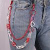 Body Chains | wekicici Wekicici Jeans Chain Acrylic Heart Pants Chain Rock Colorful Acrylic Link Heart Shape Hip Hop Jean Chains Pocket Chains Trousers Body Accessories For Women And Girls