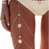 Body Chains | Bounzhi Bounzhi Layer Sexy Leg Body Chains Coin Thigh Chain Beach Body Jewelry For Women And Girls