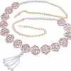 Body Chains | I Jewels I Jewels 18K Gold Plated Indian Wedding Bollywood Floral Kundan & Pearl Studded Adjustable Kamarband/Belly Chain For Women/Girls (B033-35)