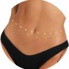 Body Chains | Vaquty Vaquty Rhinestone Belly Chain Gold Layered Sequin Waist Chains Adjustable Body Chain Body Jewelry Accessories For Women