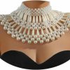 Body Chains | Bmirth Bmirth Pearl Shoulder Necklaces Pearl Body Jewelry Sexy Tassels Body Chain Summer Beach Body Accessories Rave Nightclub Party Body Chains