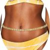 Body Chains | ELABEST Elabest Heart Crystal Waist Chain Sexy Belly Chain Beach Bikini Jewelry For Women And Girls