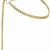 Body Chains | Salircon Salircon Gold Chain Belt For Women Plus Size M L Xl Metal Belly Waist Belt Bling Body Chain