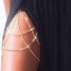 Body Chains | Victray Victray Women Crystal Leg Chain Rhinestone Body Chains Sparkly Thigh Chain Fashion Body Jewelry