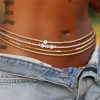 Body Chains | COSYDAYS Cosydays Sequin Waist Beads Belly Chain Gold Bead Waist Chains Layered Colorful Beaded Body Chain Party Sexy Summer Beach Bikini Chain Jewelry For Women And Girls