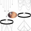 Body Chains | LOYALLOOK Loyallook 4Pcs Snake Leg Chain Jewelry For Women Leaf Pearl Spider Crystal Leg Chains Sexy Bikini Thigh Chain Layered Boho Body Chain For Beach Summer Holiday Rave Party