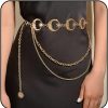 Body Chains | Sora Tuki Gold Waist Chain Belt For Women Silver Waist Belt Belly Chain Gold Chain Belt Silver Chain Belts For Women Multilayer Metal Body Jewelry