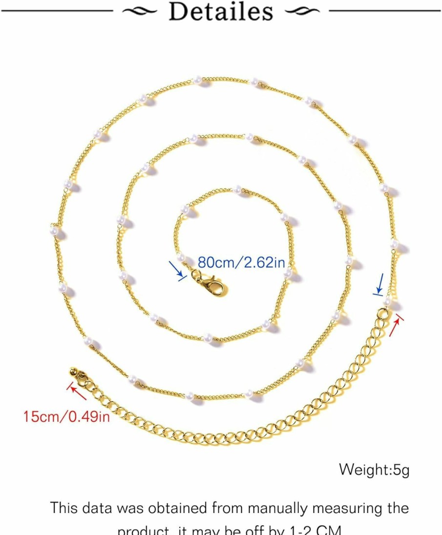 Body Chains | Longita Longita Belly Chain Waist Chain For Women Gold Waist Jewelry For Women Pearl Waist Jewelry Gold Belly Chain Pearl Waist Chain Stomach Chain Jewelry Body Chain Jewelry