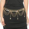 Body Chains | ELABEST Elabest Metal Waist Chain Gold Tassel Layered Chain Belt Waist Jewelry Accessories For Women Girls