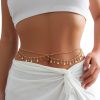 Body Chains | Courmoek Simple Gold Multi-Layer Stars Pendant Rhinestone Waist Belly Chain Summer Beach Bikini Crystal Belly Body Chain Sexy Rhinestone Waist Chain Belt Festival Dance Body Jewelry For Women