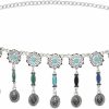 Body Chains | Navoky Navoky Boho Body Chain Silver Coin Pendant Waist Chain Belt Multi-Colored Tassel Beads Belly Chainbelts Prom Waist Charm Jewelry Accessories For Women And Girls