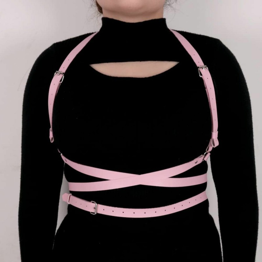 Body Chains | CHEARUBY Chearuby Punk Plus Size Harness Belt Pu Leather Fashion Body Chain Belt,Adjustable Waist Belt For Girls And Women Xxxl