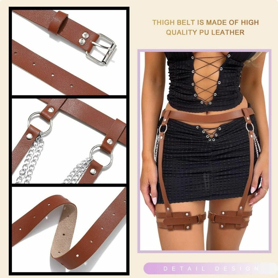 Body Chains | BODIY Bodiy Punk Body Chain For Women Festival Rave Accessories Waist Chain Belts Body Jewelry