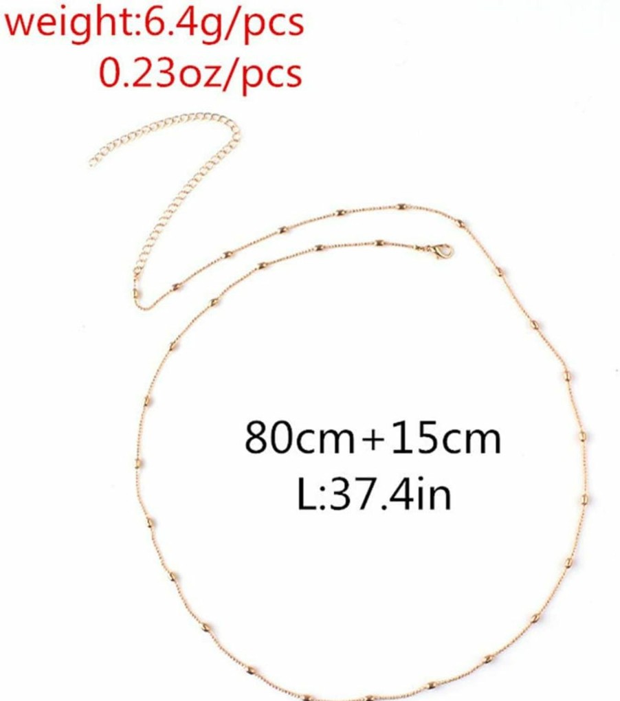 Body Chains | Nicute Nicute Boho Waist Chain Simple Belly Chains Summer Beach Body Accessories Jewelry For Women And Girls