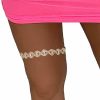 Body Chains | Blindery Blindery Sexy Thigh Chain Rhinestone Leg Chain Jewelry Elastic Leg Chain Bikini Body Jewelry Party Festival For Women And Girl (C-Silver) (B-Silver) (B-Gold)