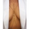 Body Chains | VRIOVN Layering Body Chain With Shinning Crystal, Brides Jewelry Gold Plated (Bc28-Crystal )