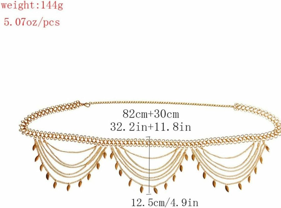 Body Chains | Jokimu Fashion Bikini Waist Chain Beach Belly Body Chains Waist Chain Body Accessory For Women