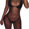 Body Chains | Sinalty Sinalty Crystal Mesh Dress Skirt Rhinestone Fishnet Body Skirt Nightclub Body Jewelry Accessories For Women And Girls