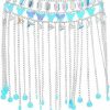 Body Chains | Fstrend Fstrend Tassel Butterfly Body Chains Sequin Dance Fringe Skirt Rhinestone Belly Waist Hip Chain Rave Nightclub Jewelry Accessories For Women