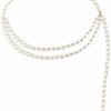 Body Chains | rgwtgkyh Rgwtgkyh Layered Pearl Waist Chain Pearl Body Chains Waist Jewelry Belly Chains For Women And Girls