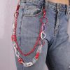 Body Chains | Bounzhi Bounzhi Cute Pants Jean Chain Layered Keychain Punk Colorful Pendants Heart Pocket Trousers Chain Hiphop Rock Wallet Chains Body Jewelry For Men And Women