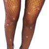 Body Chains | Yokawe Yokawe Mesh Fishnet Pants Black Rhinestone Cover Up Crystal Leggings Hollow Out See Through Bottoms Bikini Body Accessories