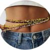 Body Chains | NEEBAOLY Waist Beads 9Pcs African Layered Ajustable Belly Chain Belly Beads Waistbeach Body Chain Waist Jewelry For Women (B)