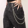 Body Chains | SHAMZBEST Hip Hop Pants Jean Chain Goth Punk Silver Trousers Chains Biker Heavy Thick Wallet Pocket Chains Silver Keychains Body Jewelry For Men And Women (Silver), Free Sizes