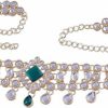 Body Chains | I Jewels I Jewels 18K Gold Plated Indian Wedding Bollywood Kundan Studded Kamarband/Belly Chain For Women (B027-28)