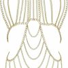 Body Chains | BELLALULU Bellalulu Gold Body Chain Jewelry For Women - Metal Boho Backless Bikini Shoulder Chain Bra Layered Summer Beach Body Jewelry Set For Girls