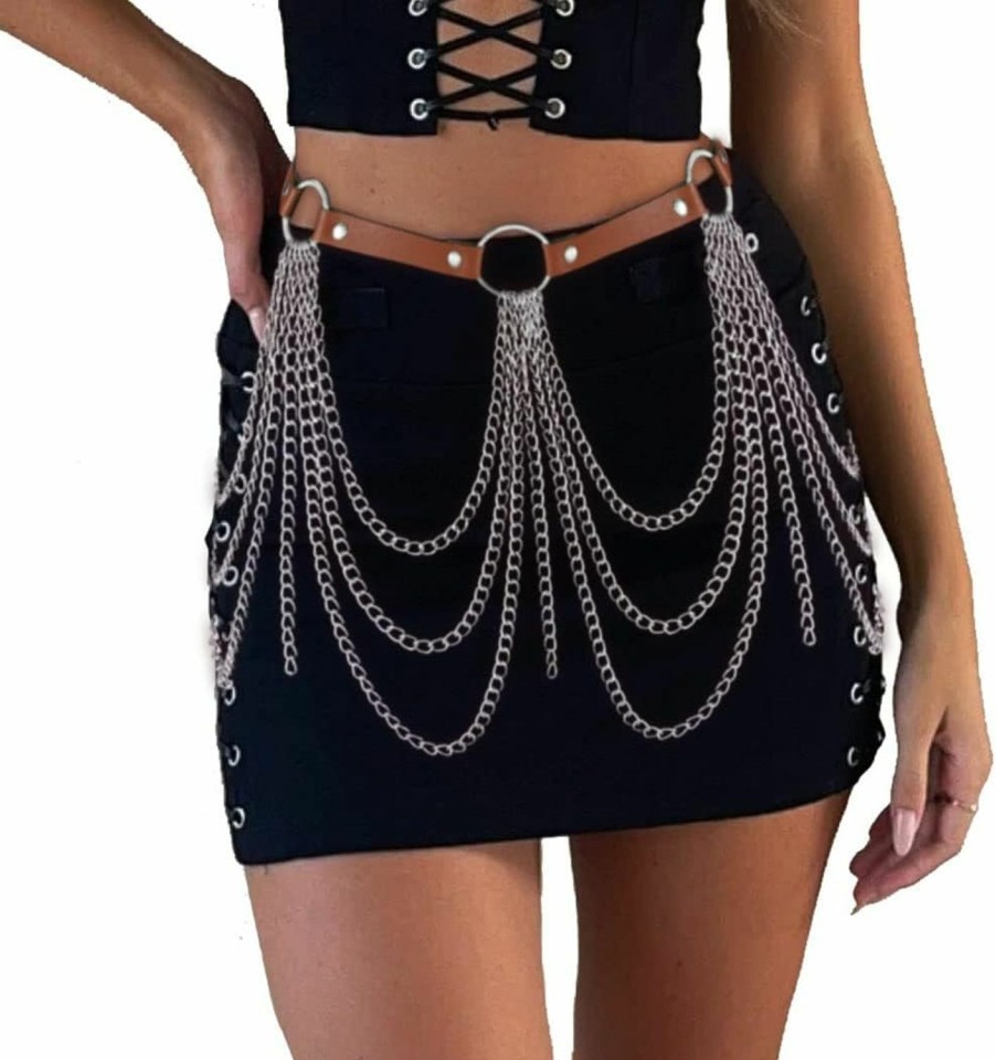 Body Chains | BODIY Bodiy Gothic Waist Chain Belts Rave Belts Punk Belly Body Chains Accessory For Women And Girls