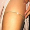 Body Chains | Zeshimb Zeshimb Boho Rhinestone Thigh Chain Shiny Crystal Leg Chain Gold Bikini Thigh Chain Club Summer Beach Body Chain Jewelry For Women And Girls