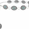 Body Chains | Vaquty Vaquty Vintage Western Concho Belt Silver Cowgirl Turquoise Waist Chain Adjustable Metal Pendant Body Chains Jewelry Accessories For Women And Girls