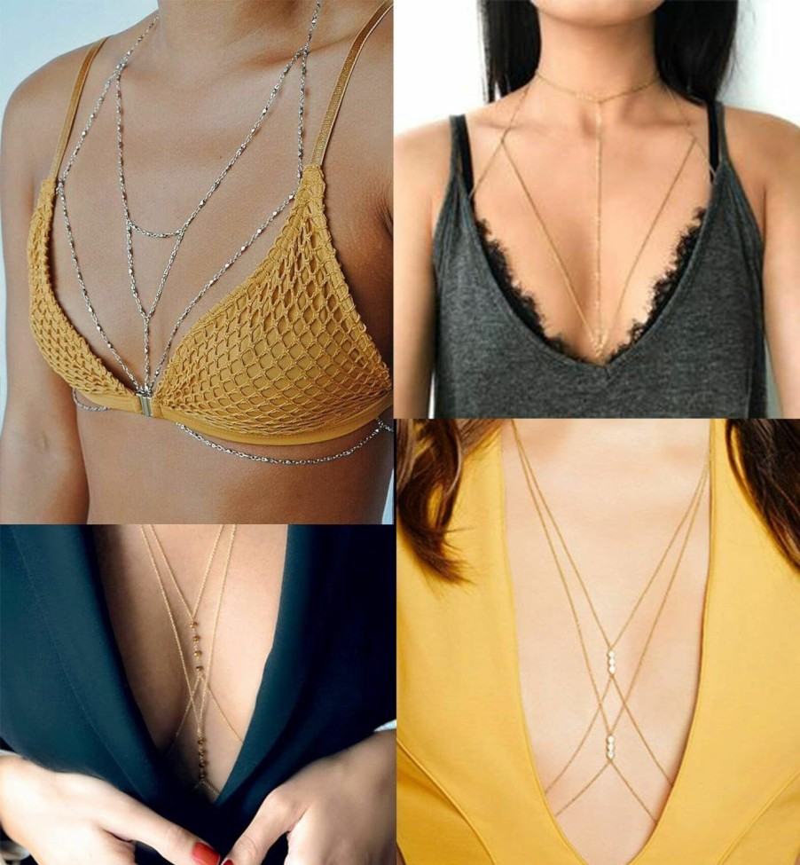 Body Chains | FIBO STEEL Fibo Steel Body Chain Jewelry For Women Bikini Belly Chain Necklace