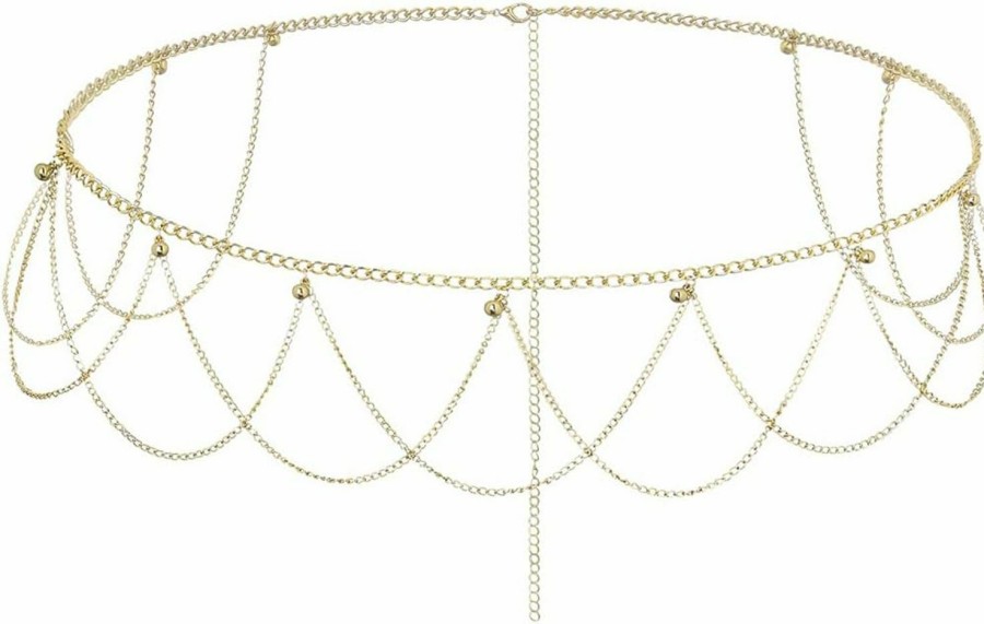 Body Chains | Wriidy Wriidy Tassel Waist Chain Gold Beads Belly Chain Sexy Women Bikini Body Chain Dress Belt Jewelry Accessories For Girls