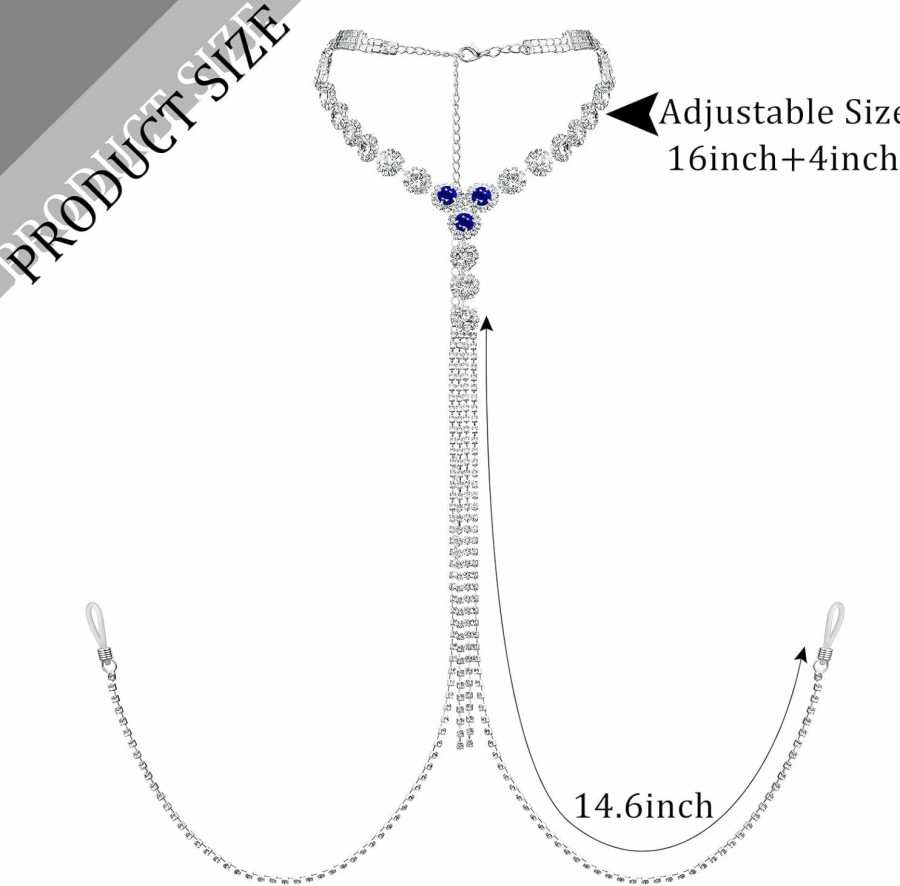 Body Chains | Bonuci Non Piercing Bra Body Chain With Necklaces Body Chain Non Piercing With Chain For Women Adjustable Bra Body Jewelry Non Piercing