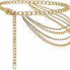 Body Chains | Glamorstar Glamorstar Multilayer Chain Belts For Women Girls Metal Waist Chain For Dress