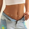 Body Chains | Denifery Denifery Butterfly Belly Body Chains Gold Waist Chain Beach Bikini Fashion Body Jewelry Accessories For Women And Girls