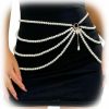 Body Chains | Cusmyre Summer Multi-Layered Long Big Pearl Waist Chain Belt Pearl Waistband Pearl Hip Belly Body Chain Dress Pearl Belt For Women