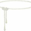 Body Chains | Cowking Cowking Pearl Waist Chain Belt Adjustable Crystal Chains Butterflies Belts Bridal Body Chains Jewelry Accessories For Women And Girls