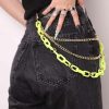 Body Chains | Bomine Bomine Hip Hop Jeans Pants Chain Punk Goth Layered For Men Acrylic Link Wallet Chain For Women Hipster Chunky Thick Wallet Pocket Keychains Belt Waist Chain Body Jewelry For Egirls