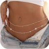 Body Chains | Rotnso Rotnso 14K Gold Plated Body Chains | Dainty Boho Layered Beach Waist Chain | Adjustable Bikini Belly Chain | Jewelry Accessories For Women Sexy