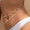 Body Chains | Grestal Grestal Beads Waist Chain Handmade Butterfly Belly Body Chain Elastic Elastic Seed Beads Belly Body Chain Party Body Chain Jewelry For Women (A)