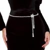 Body Chains | Wriidy Pearl Belt White Women Wasit Chain Adjustable Plus Size Belts Body Accessories For Dress