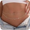 Body Chains | Amicon Amicon 2Pcs 18K Gold Plated Waist Chains For Women Layered Belly Chain For The Waist Adjustable Multilayer Sexy Bikini Waist Chain For Women