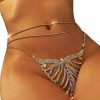 Body Chains | Eyraevor Women Sexy Rhinstone Underwear Body Chain Crystal G-String Belly Waist Chain Shinny Mini Thong Night Jewelry Sparkly Panties (Heart Pattern)