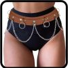 Body Chains | COSYDAYS Cosydays Punk Waist Chian Belt Leather Body Chain Ring Goth Belly Chain Adjustable Party Rave Outfits Body Accessoires For Women And Girls